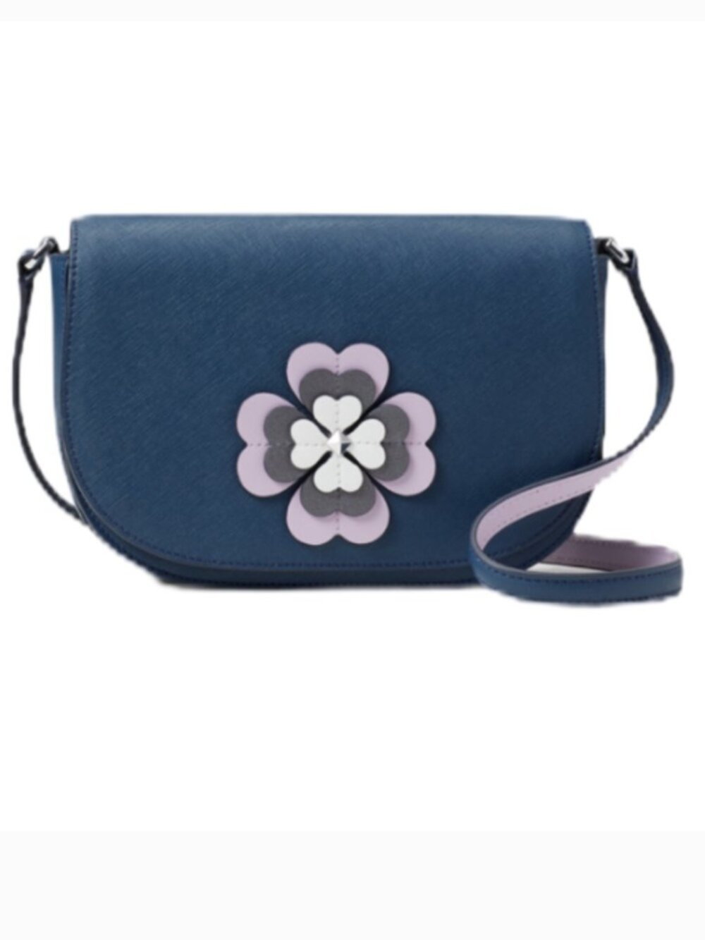Kate Spade Reiley Spade Flower Applique Flap Crossbody Purse, Multi, Small